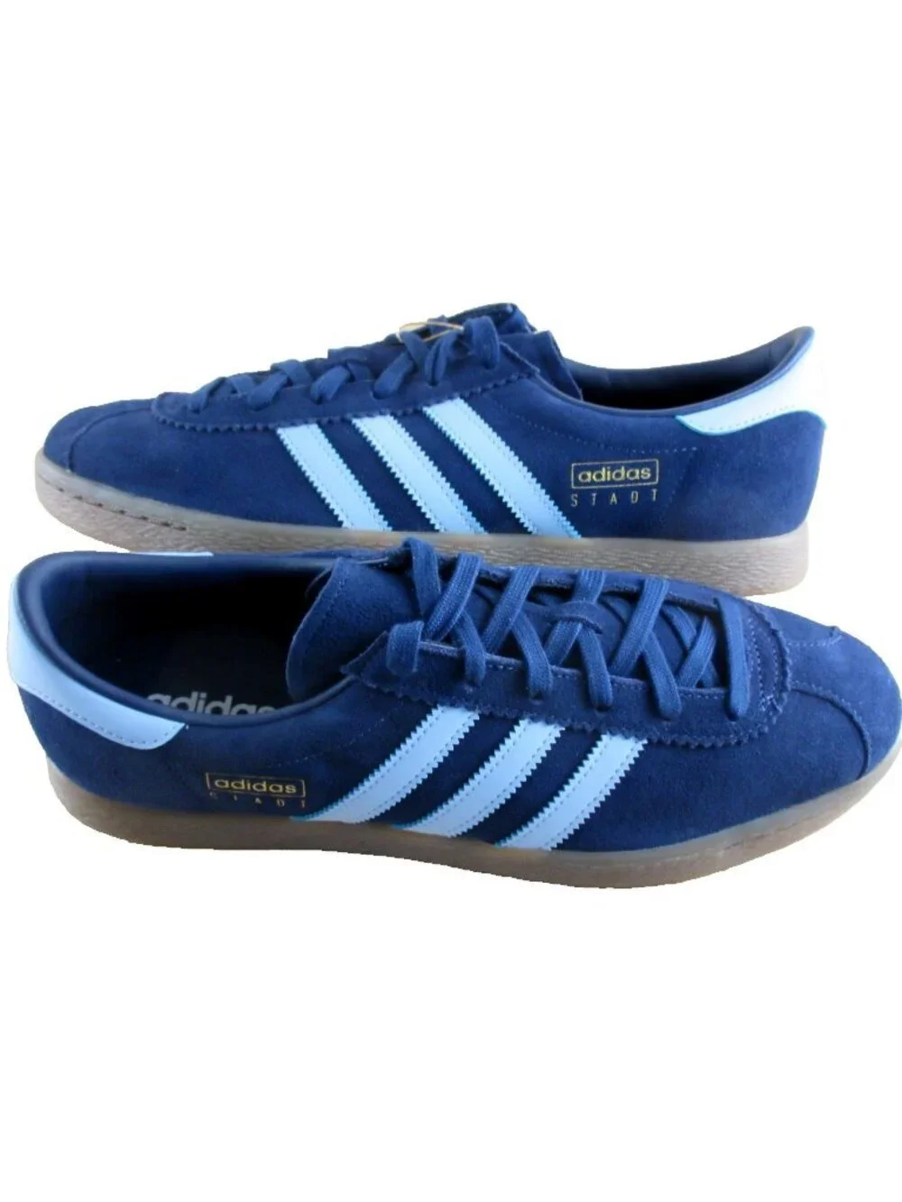 Adidas Originals Men's STADT Suede Indigo Navy Gum Sneakers Sizes NIB JQ9008